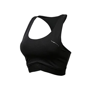 racerback black custom high impact sports bra for women 2020 adjustable padded nylon spandex seamless top fitness
