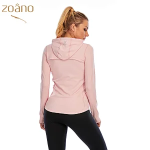 Running with Side Pockets Stretchy Thumb Hole Yoga Tight Long Sleeve Zipper Woman Custom Tactical Sportswear Jacket
