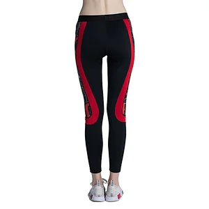 Wholesales custom athletics  spandex long running pants print leggings for women