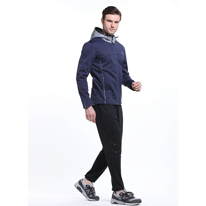 Men's  lightweight  vitality street fashion simple zipper sports pattern windproof hooded Long Sleeve Jacket