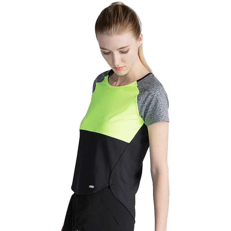 Custom women Designed tee dry fit workout gym running active sportswear fluo summer T shirt