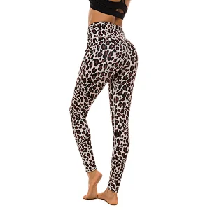 2020 Fashion oem custom sublimation gym workout sport tights  leopard print leggings women yoga pants fitness