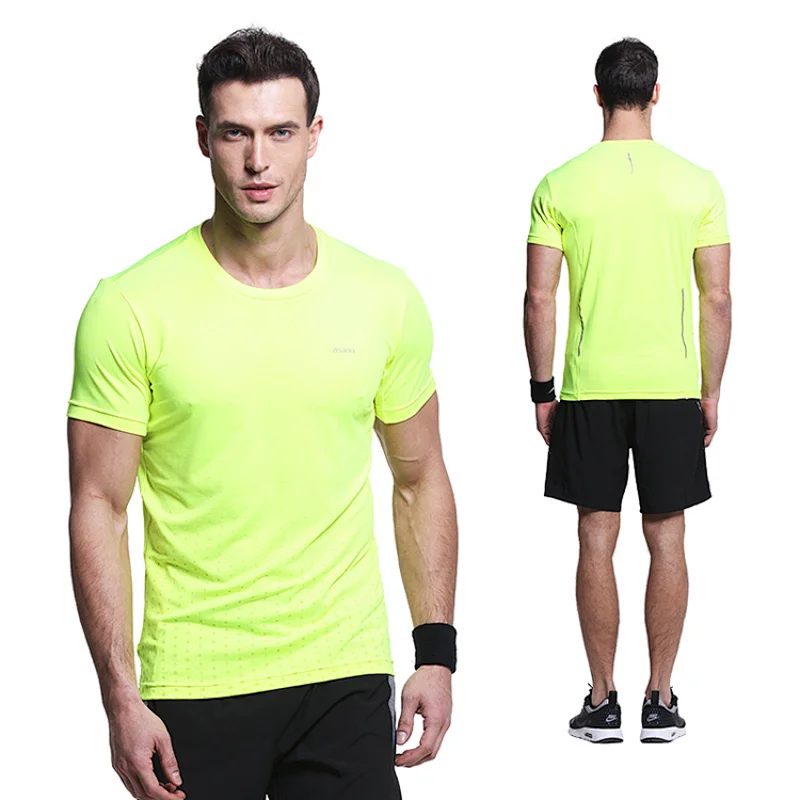 Gym Training Sports quick Dry slim Fit Custom  printing Plain  T Shirt Men