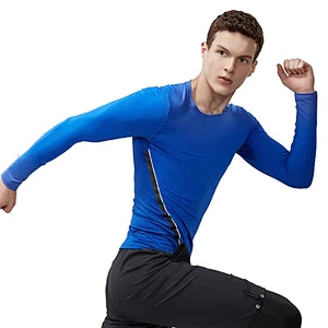 High quality Custom slim fit shirt mens gym clothes long sleeve fitness t shirt for sports