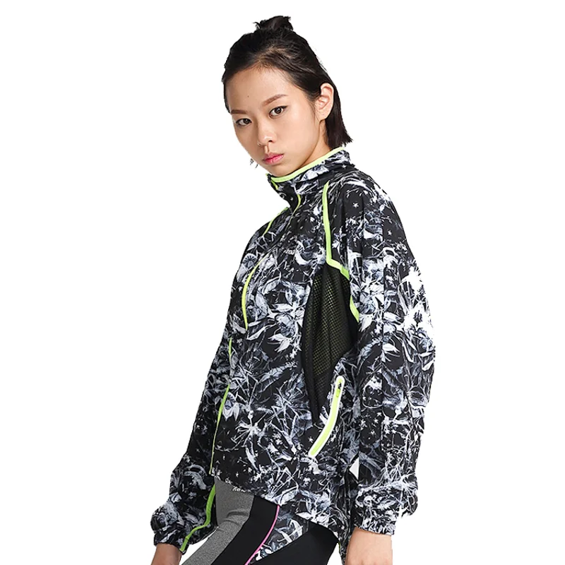 Custom mixmatch women sport running windbreaker casual zipper jackets