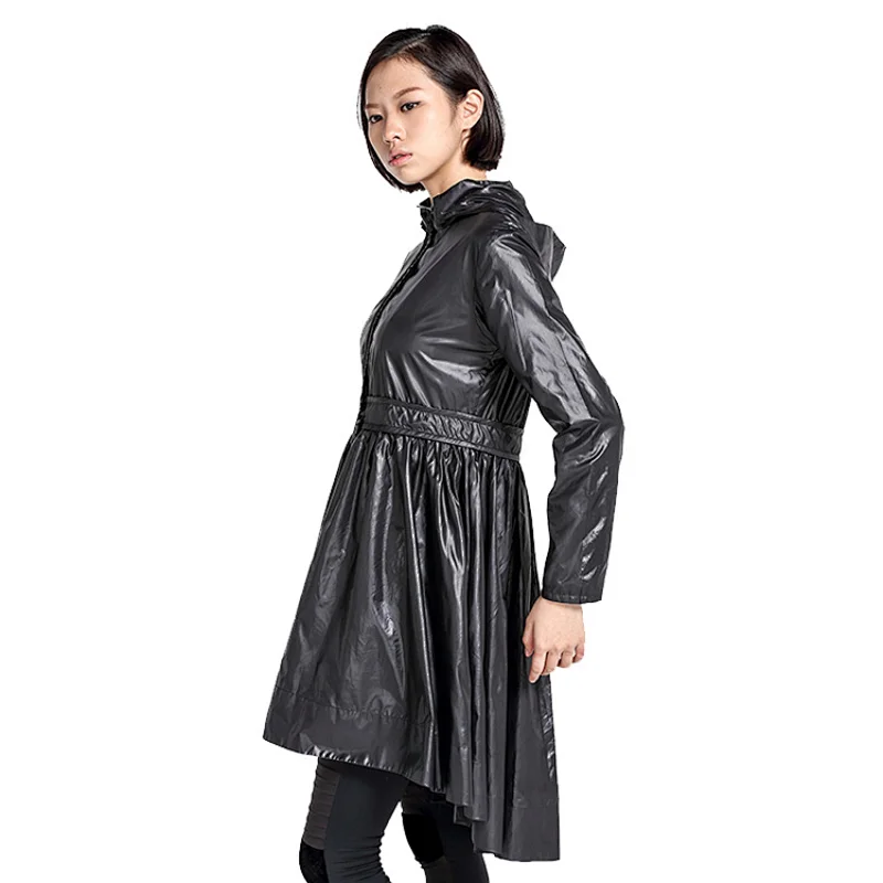Women new design fashion running street casual long windbreaker jacket