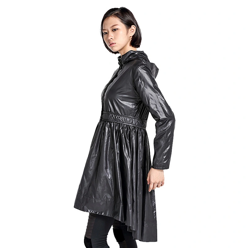 Women new design fashion running street casual long windbreaker jacket