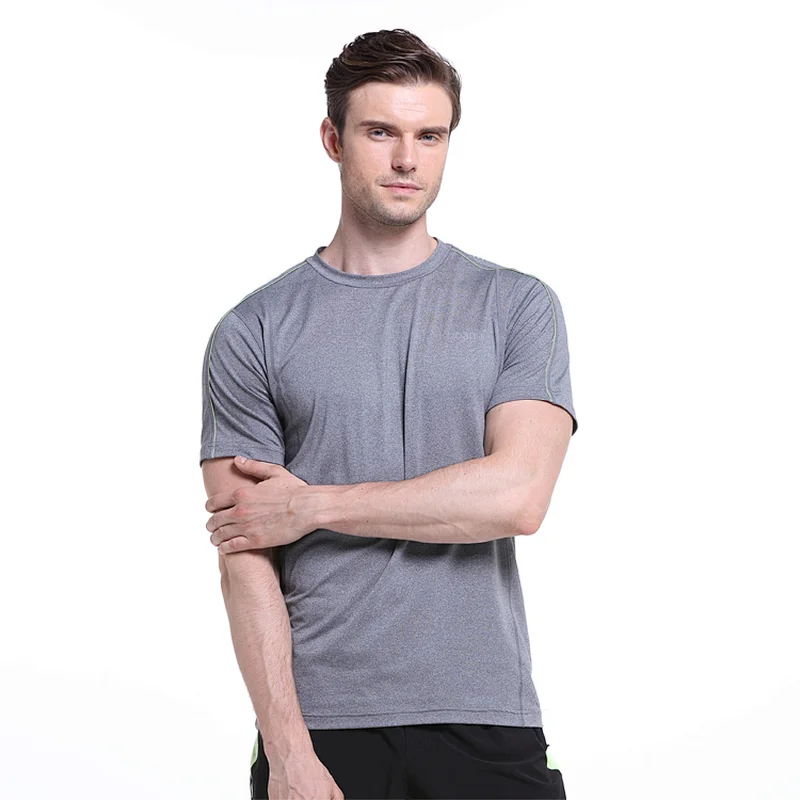 Wholesale Tee Men's Sports Wear T Shirt Mens  polyester sports shirt dry fit gym t shirt