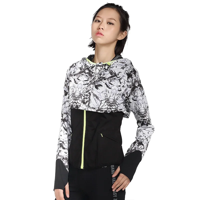 High quality tops new design custom active sports hoodie jacket