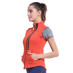 Custom Top Women New Vest solid color logo heat transfer print fitness Sportswear Jacket