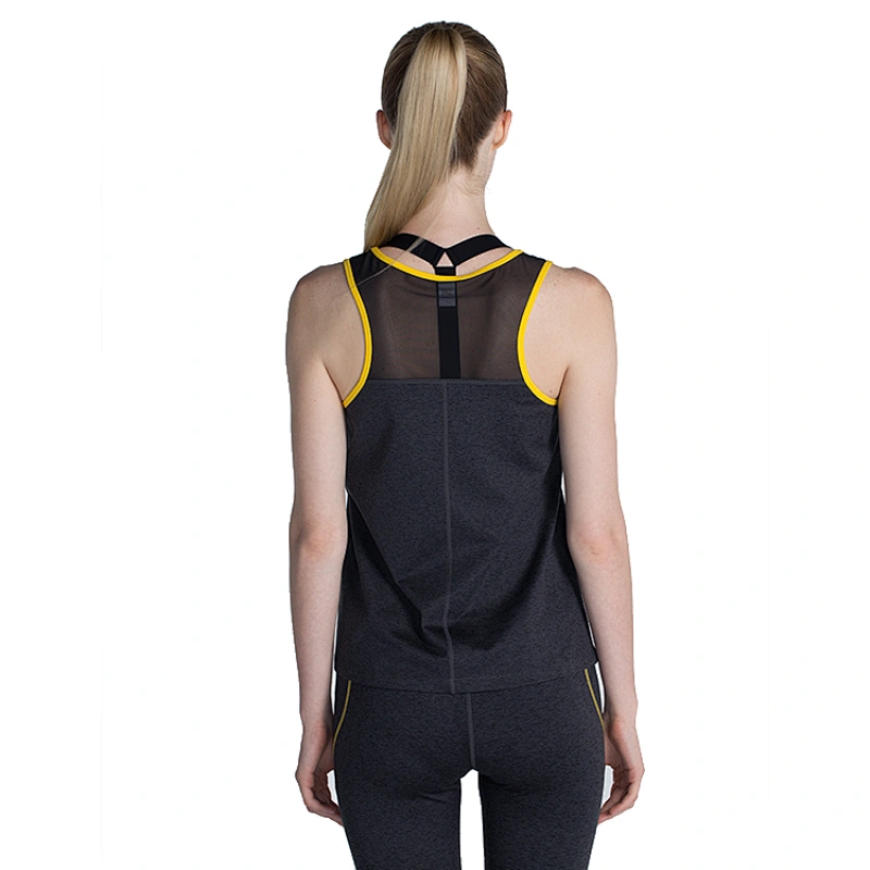 women's high quality gym sports bra mesh yoga tanktopquick dry gym fitness tank top for women Custom logo designed tank topwoman
