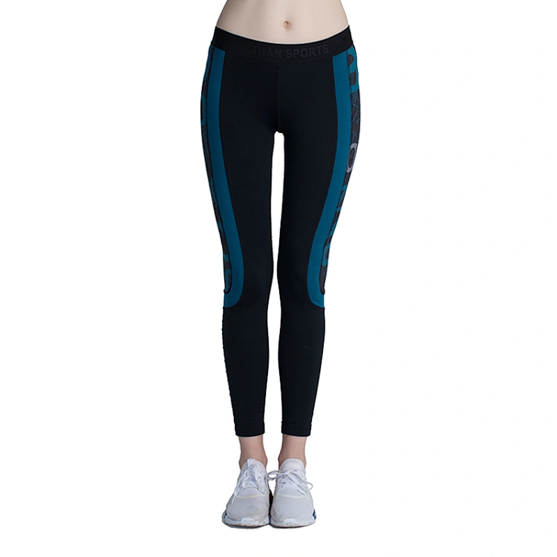 Wholesales custom athletics  spandex long running pants print leggings for women