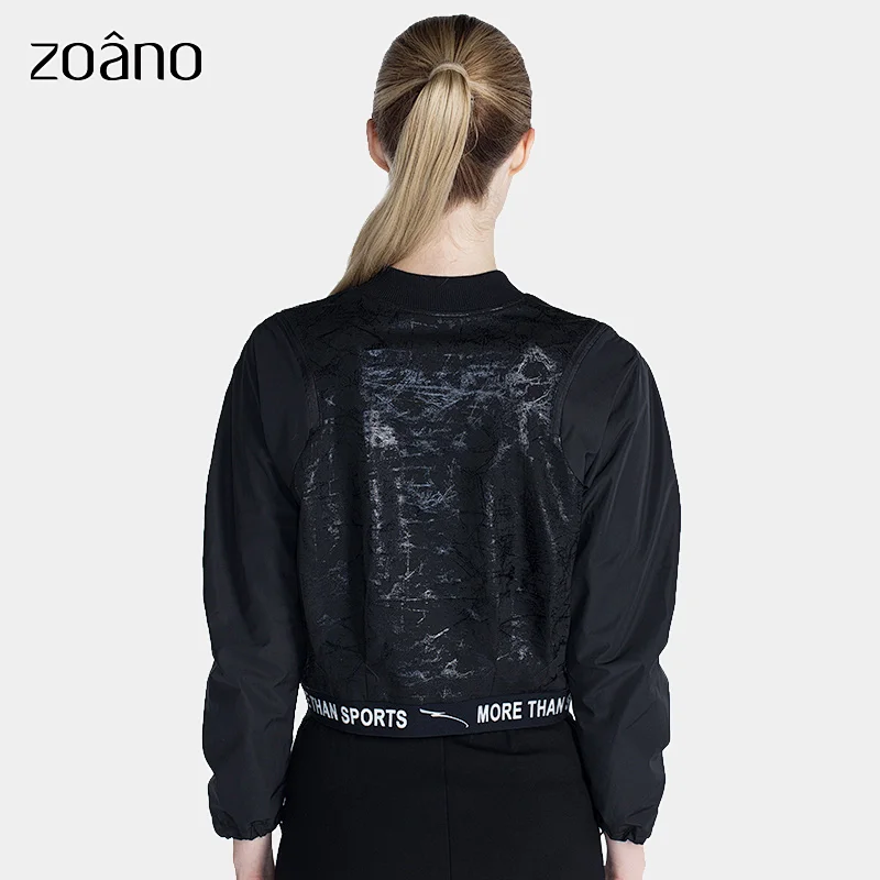 Motorcycle Jacket Fashion Personalized Letter Street Women's Short Printed Logo Zipper Sports Casual Jackets Full Eco-friendly