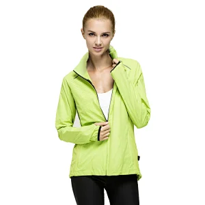 Wholesales women high quality running windbreaker  with logo  gym sport jacket for women