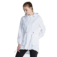 Women popular light weight running windbreaker jacket with fashion pocket