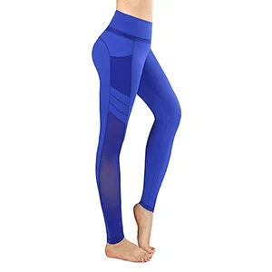Custom OEM fashion sexy mesh original design stretch  high waist fitness women  yoga pants  leggings with pockets