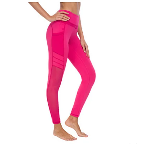 Custom OEM fashion sexy mesh original design stretch  high waist fitness women  yoga pants  leggings with pockets
