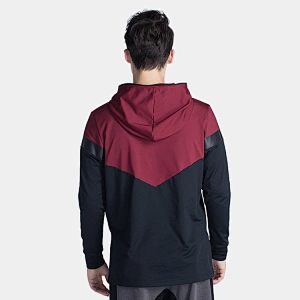 Mens combination  loose  sport hooded wear with laser tape and leisure 1/4 zip pullover  sports sweater  long sleeve