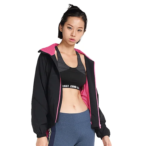 Custom mixmatch women sport running windbreaker casual zipper jackets