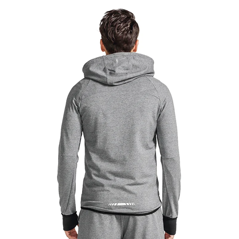Wholesale fashion casual zipped men  hoodie sweatshirt