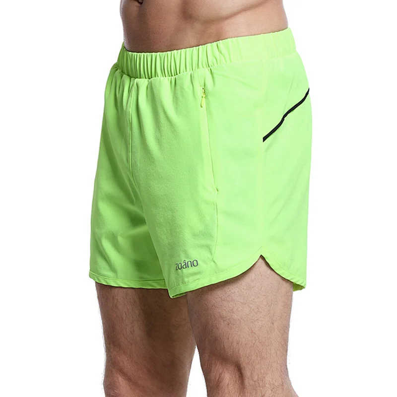 High quality mens sport shorts fitness gym running active wear zipper shorts
