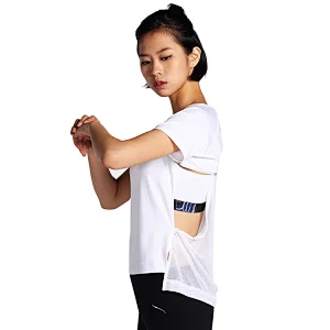 Spandex sports  Workout Gym Sport T-shirt Fitness t shirt for lady
