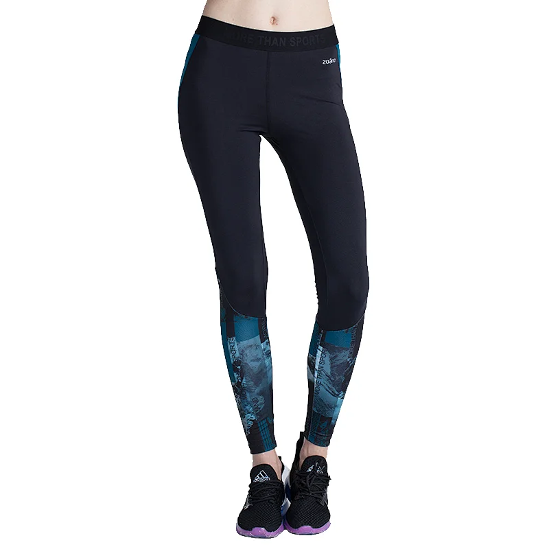 Fashion comfortable spandex  butt lift mixmatch slim fit  custom design print pants women yoga leggings