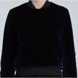 2021 new arrival  High quality velvet jacket with zipper and print in stock women jacket