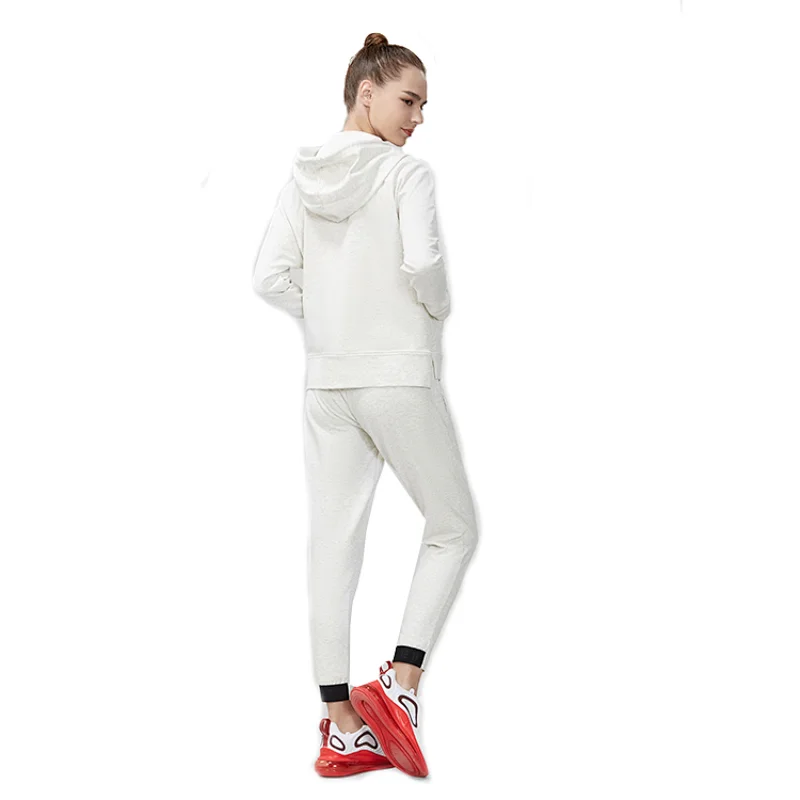 Breathable Quick Dry women's  white Hoody  Fitness Wear Outdoor Running Sports jacket