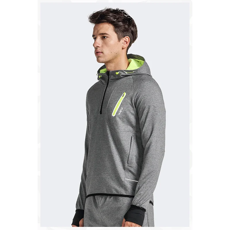 Wholesale fashion casual zipped men  hoodie sweatshirt