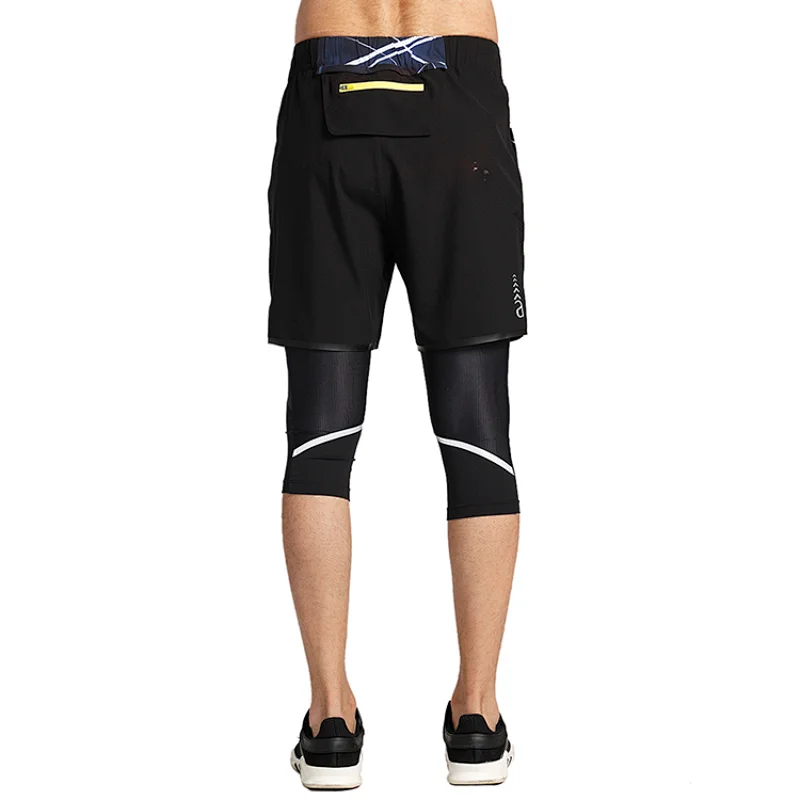 Custom men's stretch outdoor quick dry track pants jogger sweat shorts