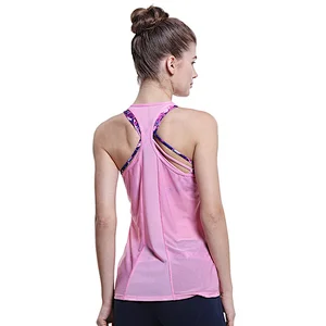 Wholesale popular camouflage vest light weight  breathable activewear women loosetransparent tank tops