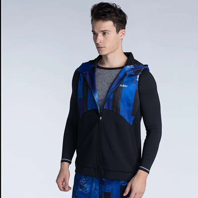 New fashion casual zip  men  hoodie vest