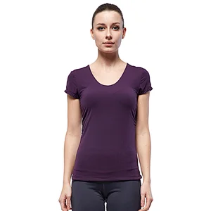 Factory designed wholesales model solid basic running  wear yoga gym sports active t shirt