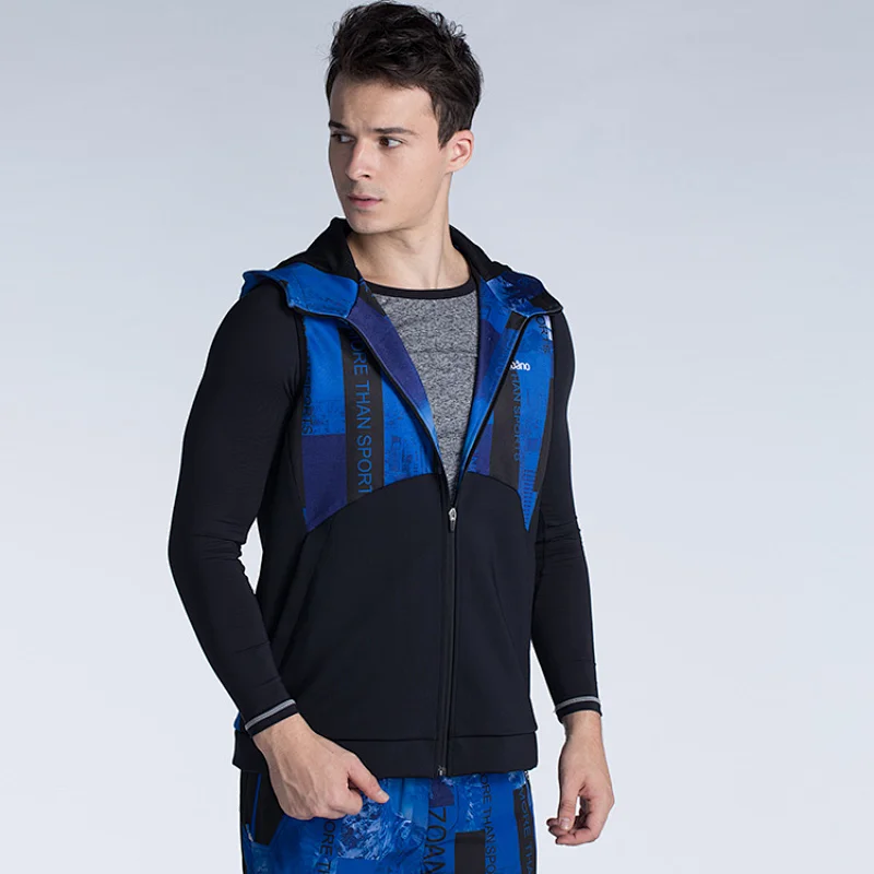 New fashion casual zip  men  hoodie vest