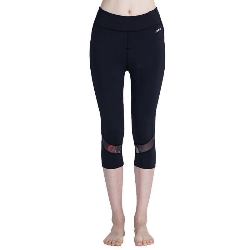 Women's jogger lounge sweatpants  active capri mesh pants with pockets