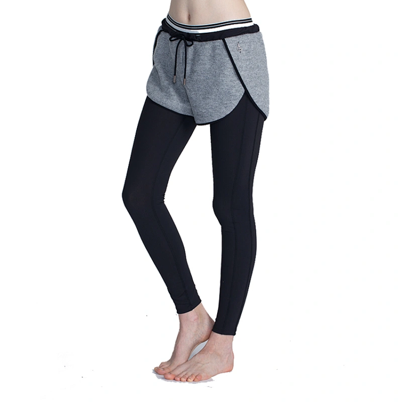 Custom personalised 2 in 1 workout sport active shorts double layer leggings fitness apparel sets for women