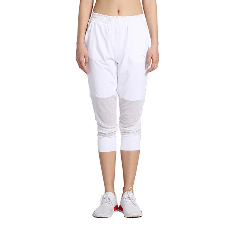 Wholesales comfortable pattern  breathable  workout fitness long loose pants women sport leggings with pockets