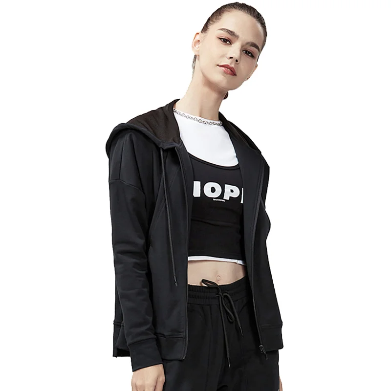 Breathable Quick Dry women's  white Hoody  Fitness Wear Outdoor Running Sports jacket