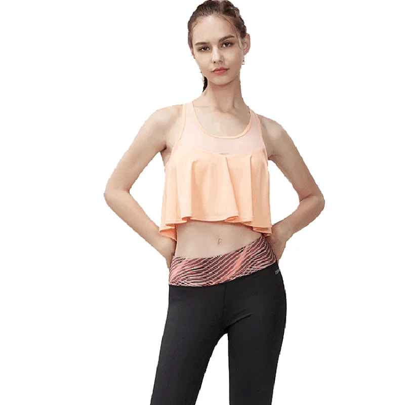 2020 wholesale hoodies ladies yoga bra women pushup cup full back sleeveless New design custom logo mesh active yoga sports bra