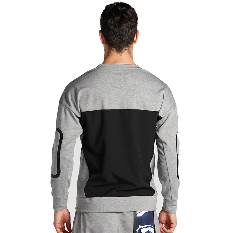 Custom Logo Pullover Men's Sports Crewneck Sweatshirt Winter OEM Service Quick Dry Breathable Knitted Regular Support O-neck