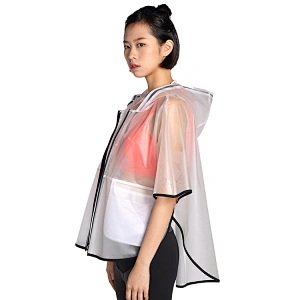 Women custom logo rain jacket waterproof sport clear pvc windbreaker fashion jacket