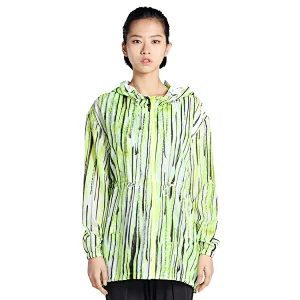 Women popular light weight running windbreaker sublimation print  jacket with adjustable on waistband
