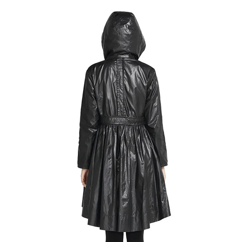 Women new design fashion running street casual long windbreaker jacket