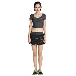 Custom dry fit athletic mini ruffle skirt 2 layer skirt tennis dress women
