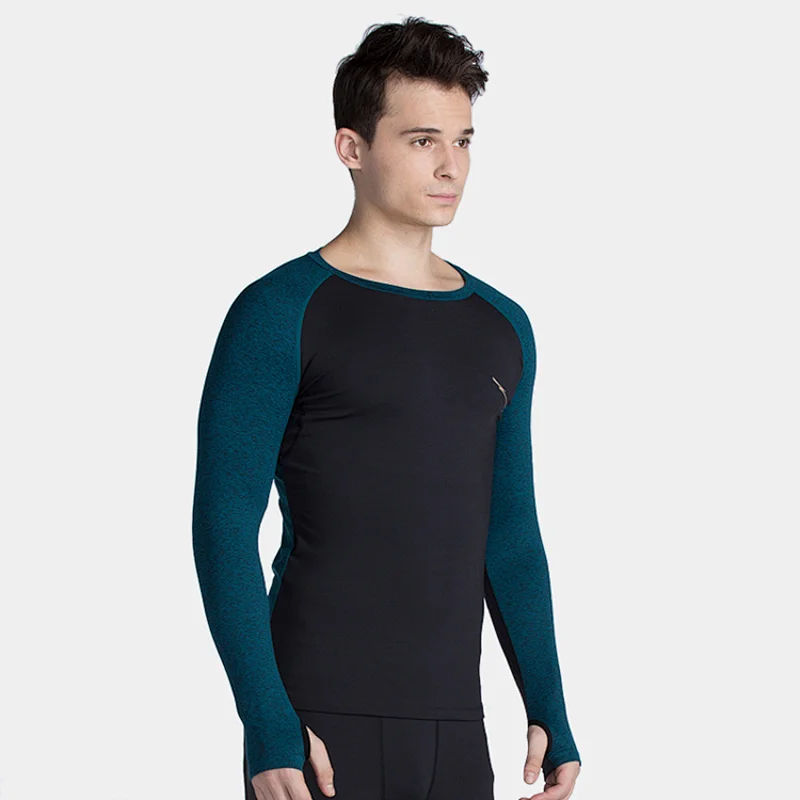 High Quality fitness workout clothing gym wear men long sleeve t shirt