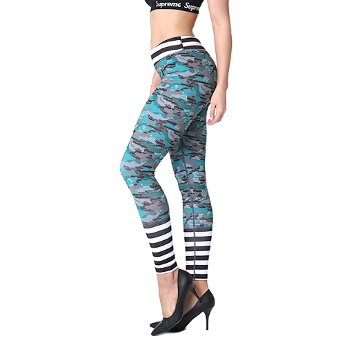 High quality work out apparel woman sets camouflage yoga pants legging