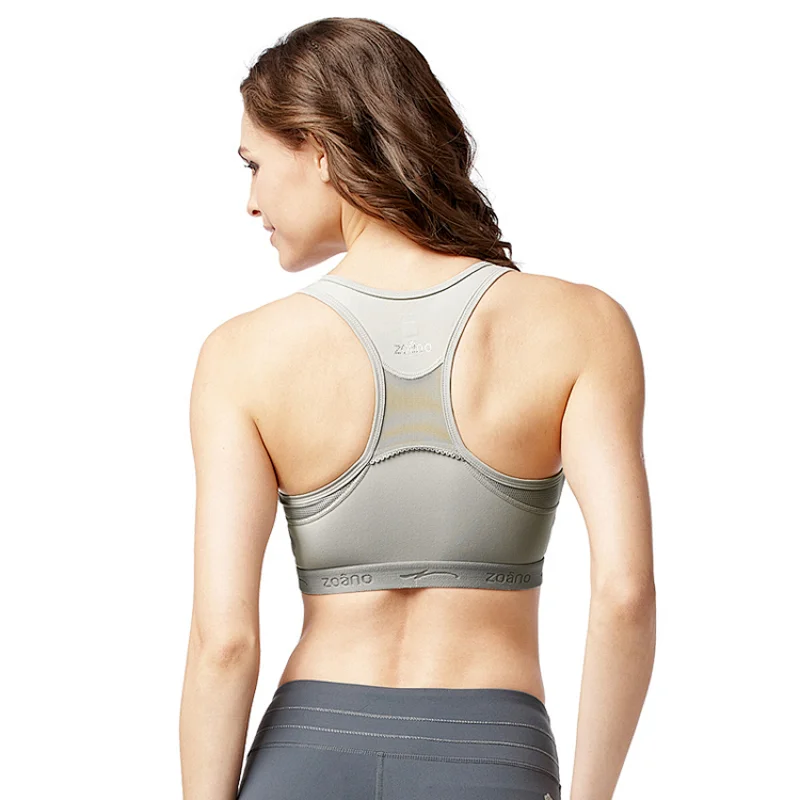 Custom logo athletic workout wear high impact bra hot sexy sports yoga 2020 adjustable padded nylon spandex seamless top fitness