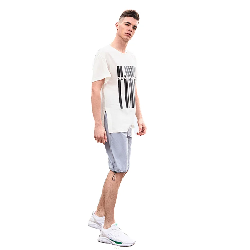 Men's running Workout Lightweight nylon Shorts Elastic Waistband fitness pants with Pockets