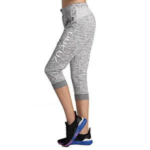 Women's stretch capri pants travel mid rise drawstring joggers casual jogging  leggings with pockets